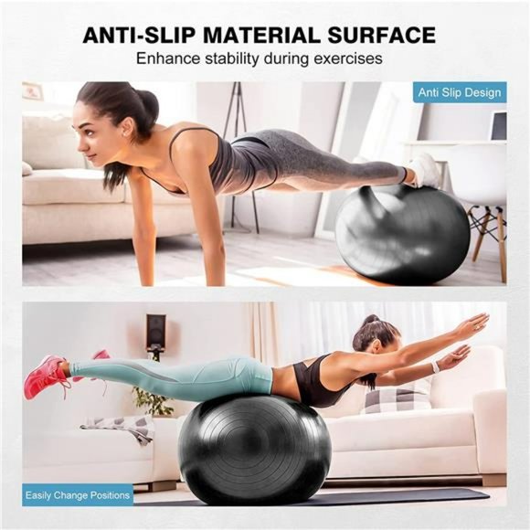 Exercise Ball Yoga Ball, Thick Anti-Slip Pilates Ball, Anti-Burst Fitness Ball - Picture 2 of 7